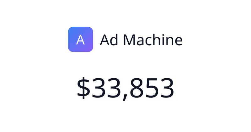 Source image for Ad Machine is an AI creative agent for marketing assets, $1,848 MRR