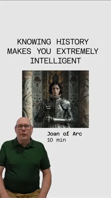 An Arcads AI presenter: knowing history makes you extremely intelligent