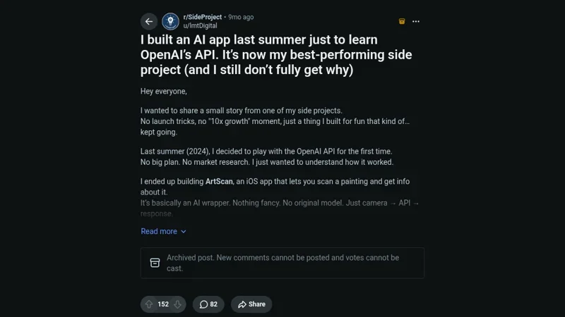 Ship a one-screen AI camera app and let App Store search sell it