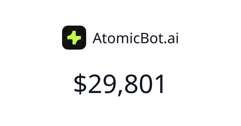Source image for AtomicBot.ai: the fast way to run OpenClaw in the cloud or on your device, $1,304 MRR