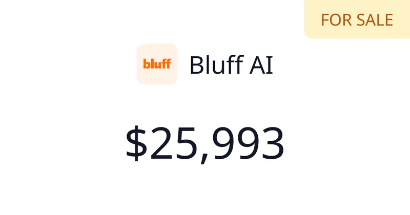 Source image for Bluff AI: a Gen Z photo app grown on organic TikTok, $2,411 MRR