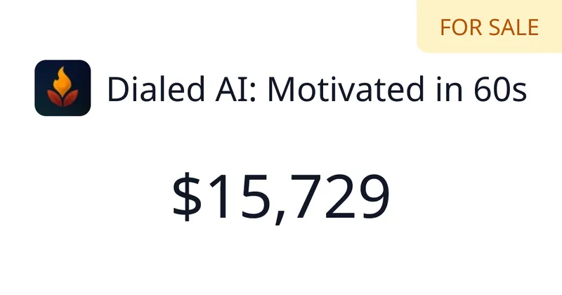 Source image for Dialed: personalized cinematic motivation speeches with AI, $1,048 MRR