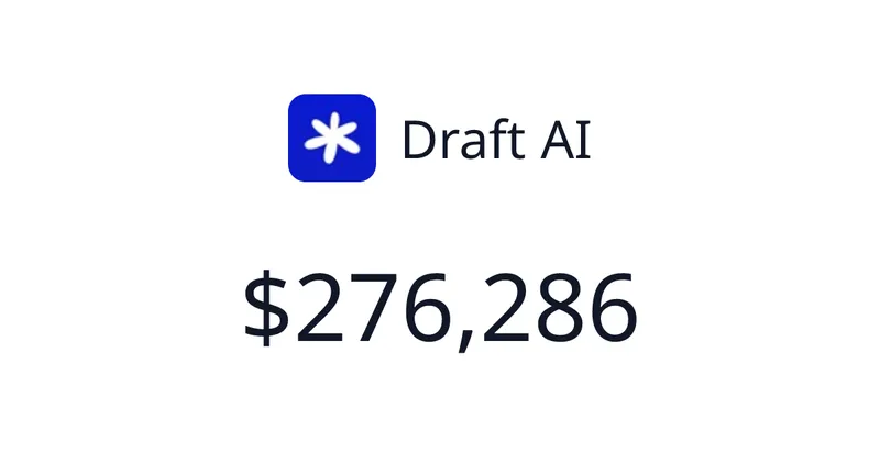Source image for Build an AI content creation mobile app: Draft AI, $20.8K MRR