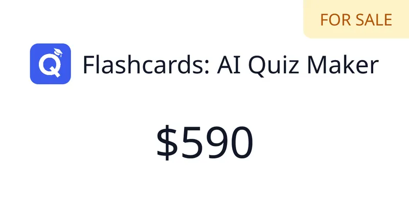 Source image for Make flashcards and quizzes with AI: Flashcards AI, $229 MRR