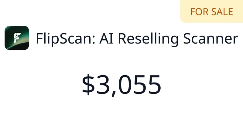 Source image for FlipScan's AI tells resellers what any item is worth, $860/mo