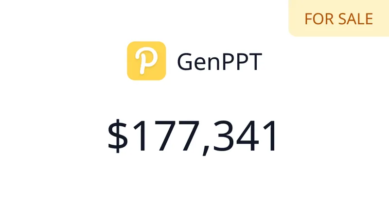 Source image for Build an AI presentation maker: GenPPT, $7,806 MRR