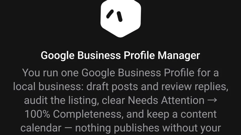 Source image for A Grok Bot template that manages a local Google Business Profile