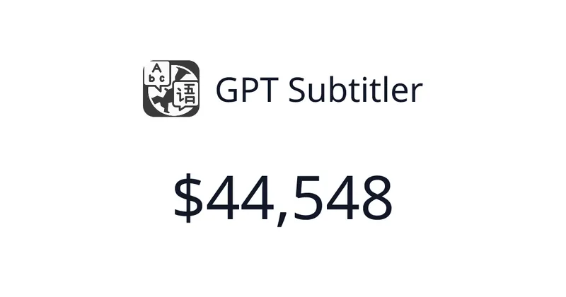Source image for GPT Subtitler: translate subtitles in 100+ languages with AI, $1,538/mo