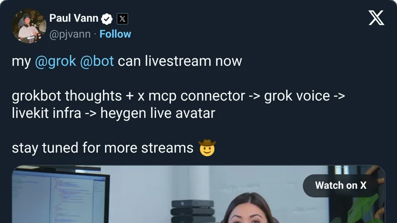 Source image for Make your Grok Bot livestream with a live avatar