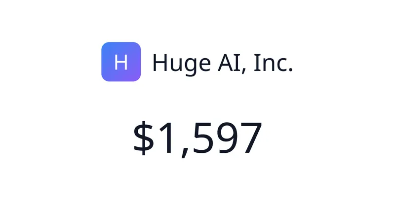 Source image for Huge AI sells AI automation consulting to small businesses, $1,497 MRR