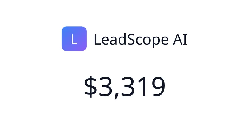 Source image for LeadScope AI: find high-intent local business leads, $2,131/mo