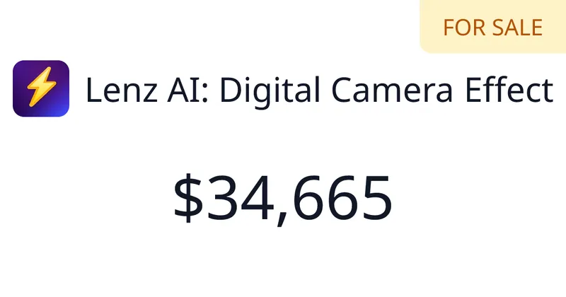 Source image for Lenz AI: a digital camera photo effect app built on Nano Banana, $2,458 MRR