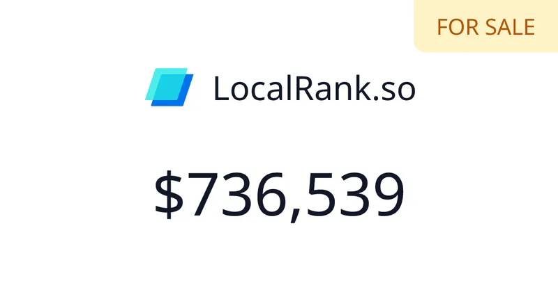 Source image for LocalRank.so: all in one AI local SEO software, $19.3K MRR