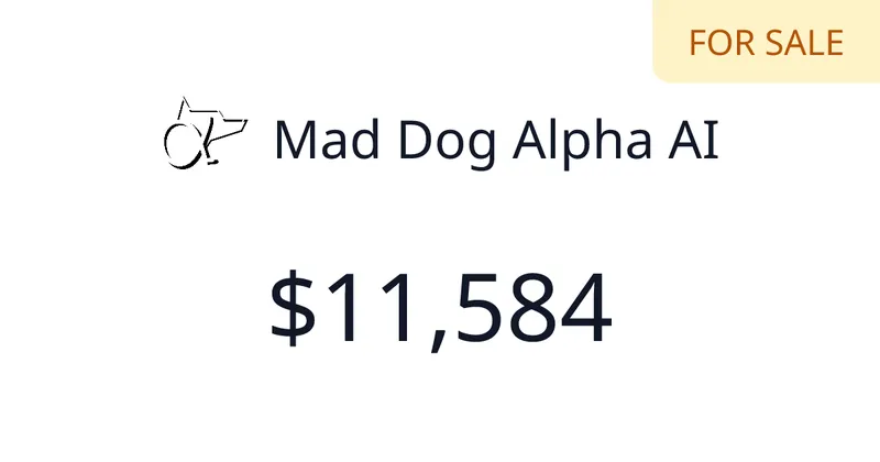 Source image for Mad Dog Alpha AI: AI analytics for complex data streams, $1,096 MRR