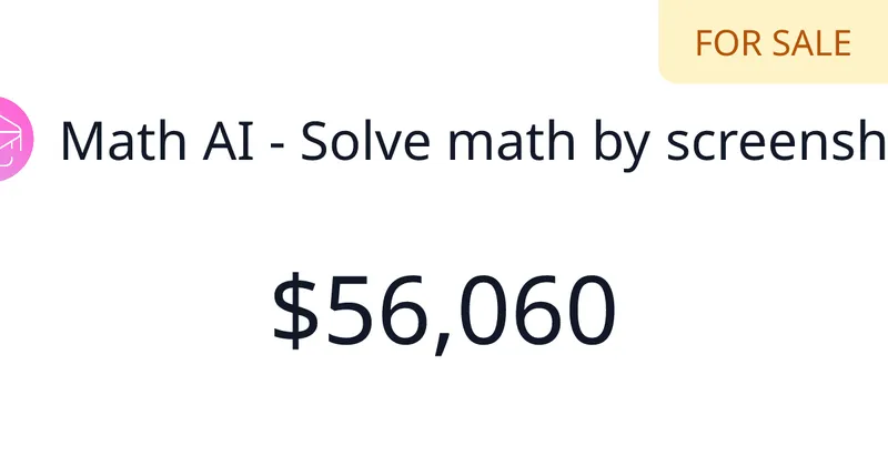 Source image for Math AI: a Chrome extension that solves math from a screenshot, $1,143 MRR