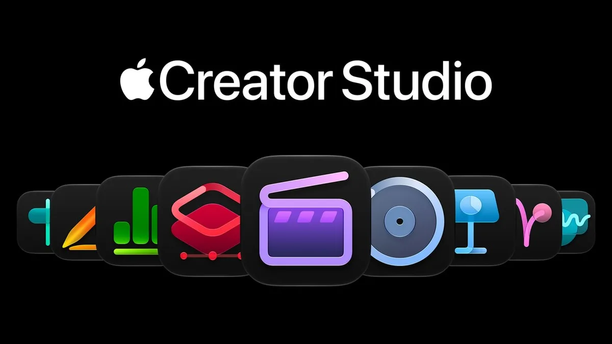 Apple Creator Studio title over its app icons, from the official Apple Newsroom