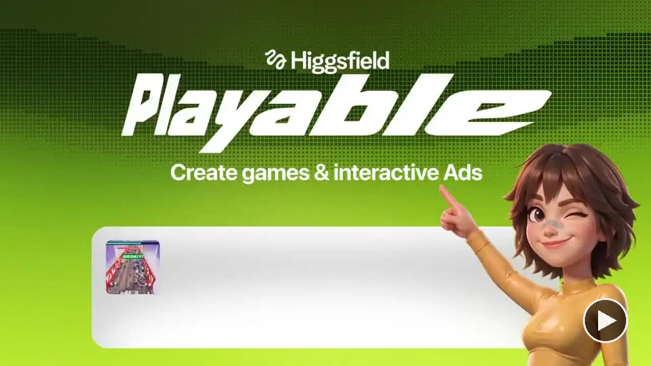 Higgsfield Playable title card from the official launch video