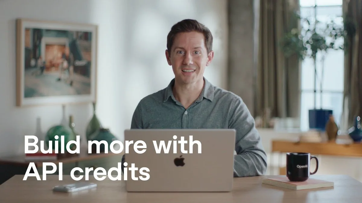 Build more with API credits, from the official OpenAI Developers announcement video