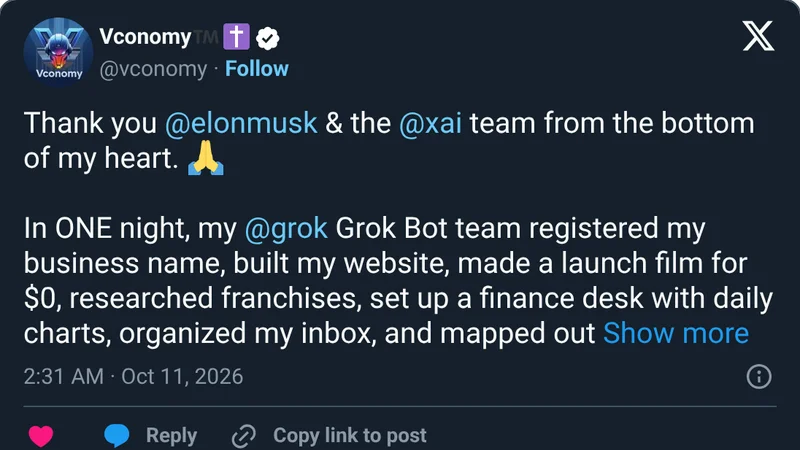 Source image for In one night a Grok Bot team registered a business and built its website