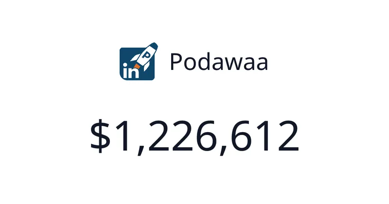 Source image for Grow and own your LinkedIn audience: Podawaa, $64.4K MRR