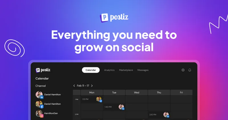 Source image for Build an agentic social media scheduler: Postiz, $308.5K MRR