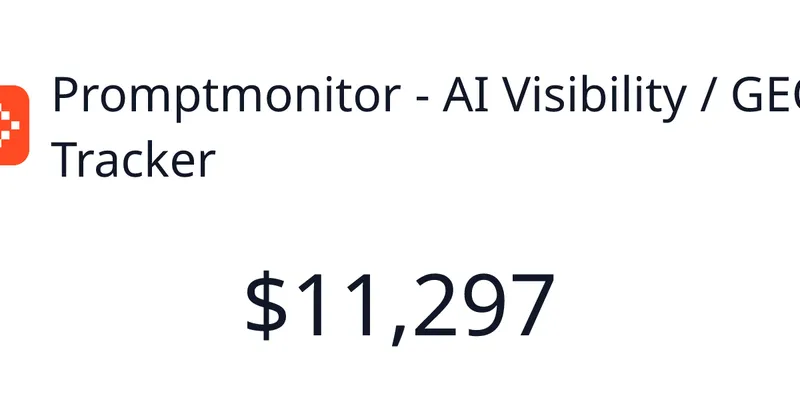 Source image for Promptmonitor: track how your brand shows up in AI answers, $2,473 MRR