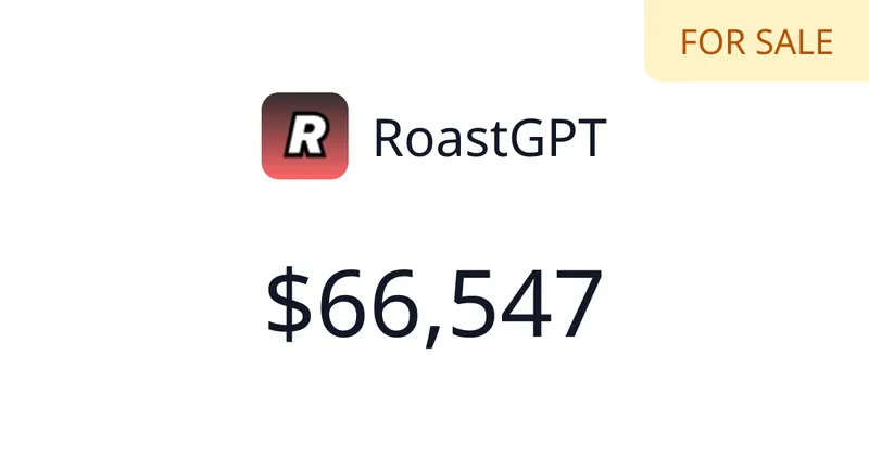 Source image for RoastGPT, an AI roast app on mobile, $4,264 MRR