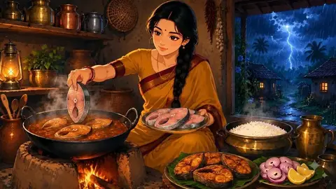 Source image for Make Ghibli-style AI village cooking videos like Ghibli Breeze AI: 1.22M views