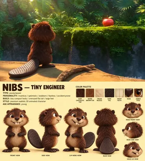 Source image for Animate an original 3D character from a GPT Image character sheet