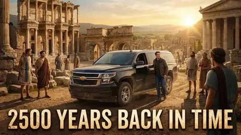 Source image for Make AI time-travel story videos: a car to 500 BC, 280K views