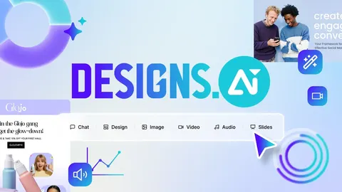 Source image for Designs.ai's all in one AI platform for team design assets