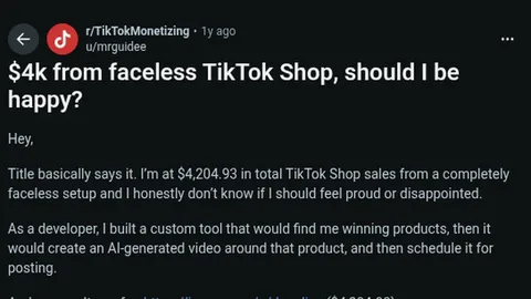 Source image for Automate faceless AI product videos for TikTok Shop: $4,204 in sales