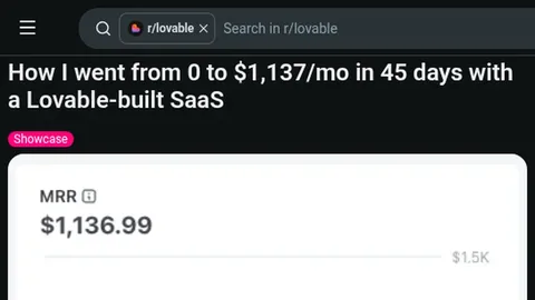 Source image for Validate a SaaS idea with a Lovable waitlist: $1,137 MRR in 45 days