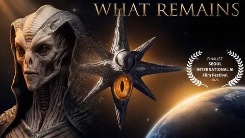 Source image for Make a festival-finalist AI sci-fi short: "What Remains", 850K views