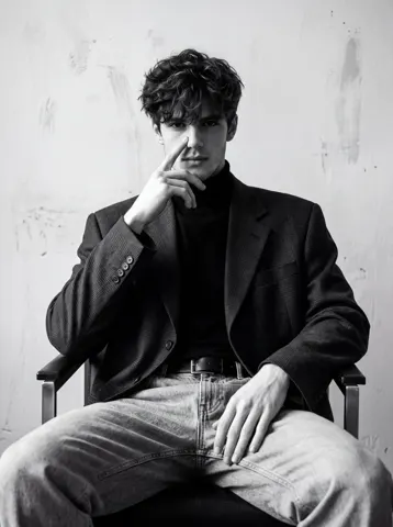 Source image for Make a Black-and-White Editorial Fashion Portrait With Nano Banana 2.1 Like @harboriis
