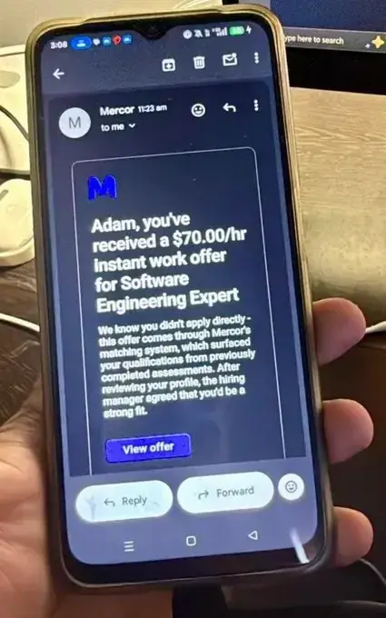 Source image for Pass an AI voice interview on Mercor and earn ₹25 lakh on the side