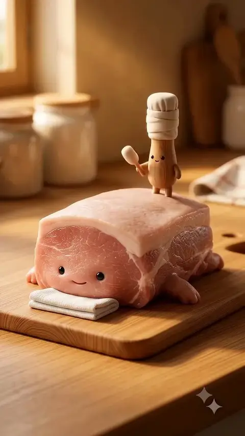 Source image for Post miniature AI cooking videos with the prompt attached: 4.7K views on a tiny-chef clip