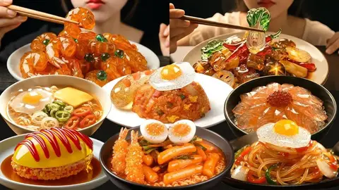 Source image for Turn AI glass-food Shorts into a 1-hour compilation like Daily ASMR 4K: 134K views
