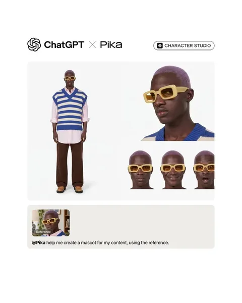 Source image for Make a mascot reference sheet in ChatGPT with Pika: 5.7K views