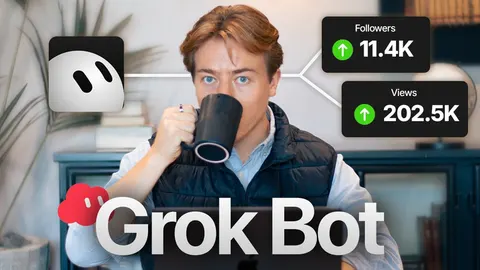 Source image for His full Grok Bot workflow for going viral on X, LinkedIn and Instagram: 58K views