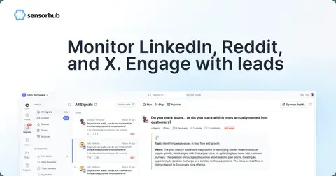 Source image for Launch an AI social listening tool: Sensorhub, 6 customers at launch