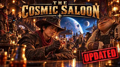 Source image for Make a sci-fi western AI short with chapters: The Cosmic Saloon, 58K views