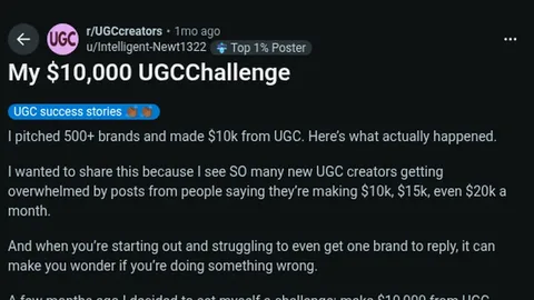 Source image for Pitch 500+ brands for UGC: $11,125 from 28 paid collabs in 55 days