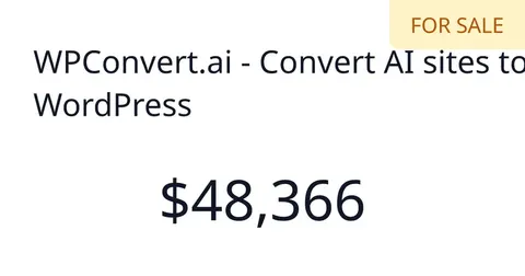 Source image for Convert AI-built sites to WordPress: WPConvert.ai, $3,408 MRR