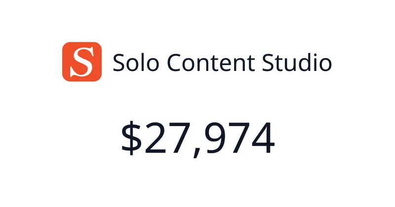 Source image for Solo Content Studio, an AI writing app for coaches, $3,477 MRR