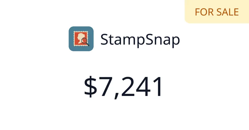 Source image for Identify and value stamps with AI: StampSnap, $444 MRR