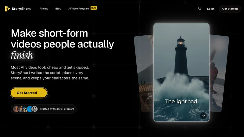 StoryShort homepage