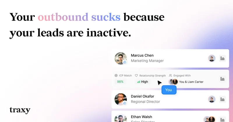 Source image for Build lead lists from social listening: traxy.ai, $53.2K MRR