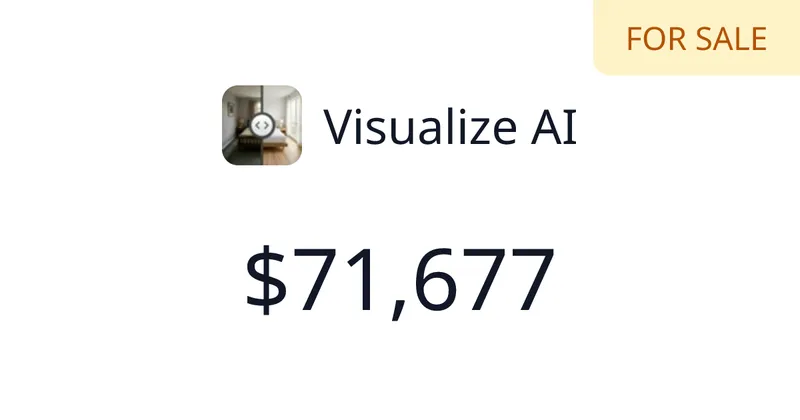 Source image for Visualize AI: redesign your space with AI, $2,815 MRR