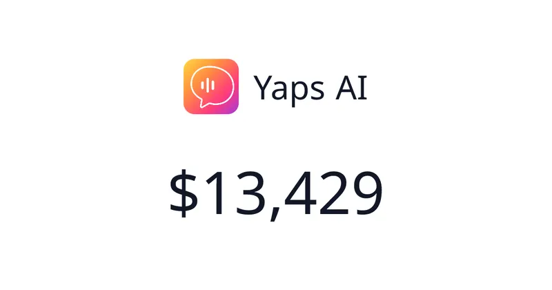 Source image for Yaps AI sells private, local AI tools for dictation and notes, $3,062 MRR